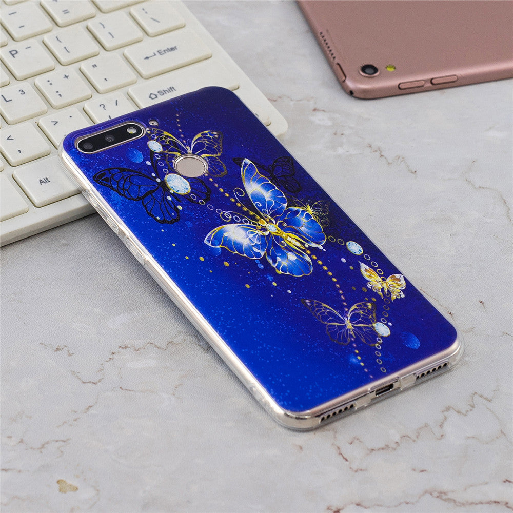 Huawei Honor 7A/Huawei Y6 2018 Cute Pattern Painted TPU Soft Shockproof Case