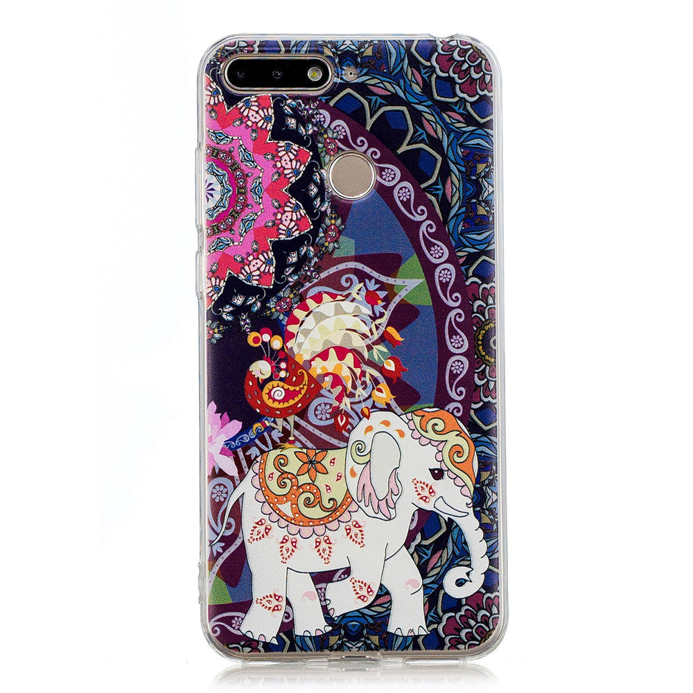Huawei Honor 7A/Huawei Y6 2018 Cute Pattern Painted TPU Soft Shockproof Case