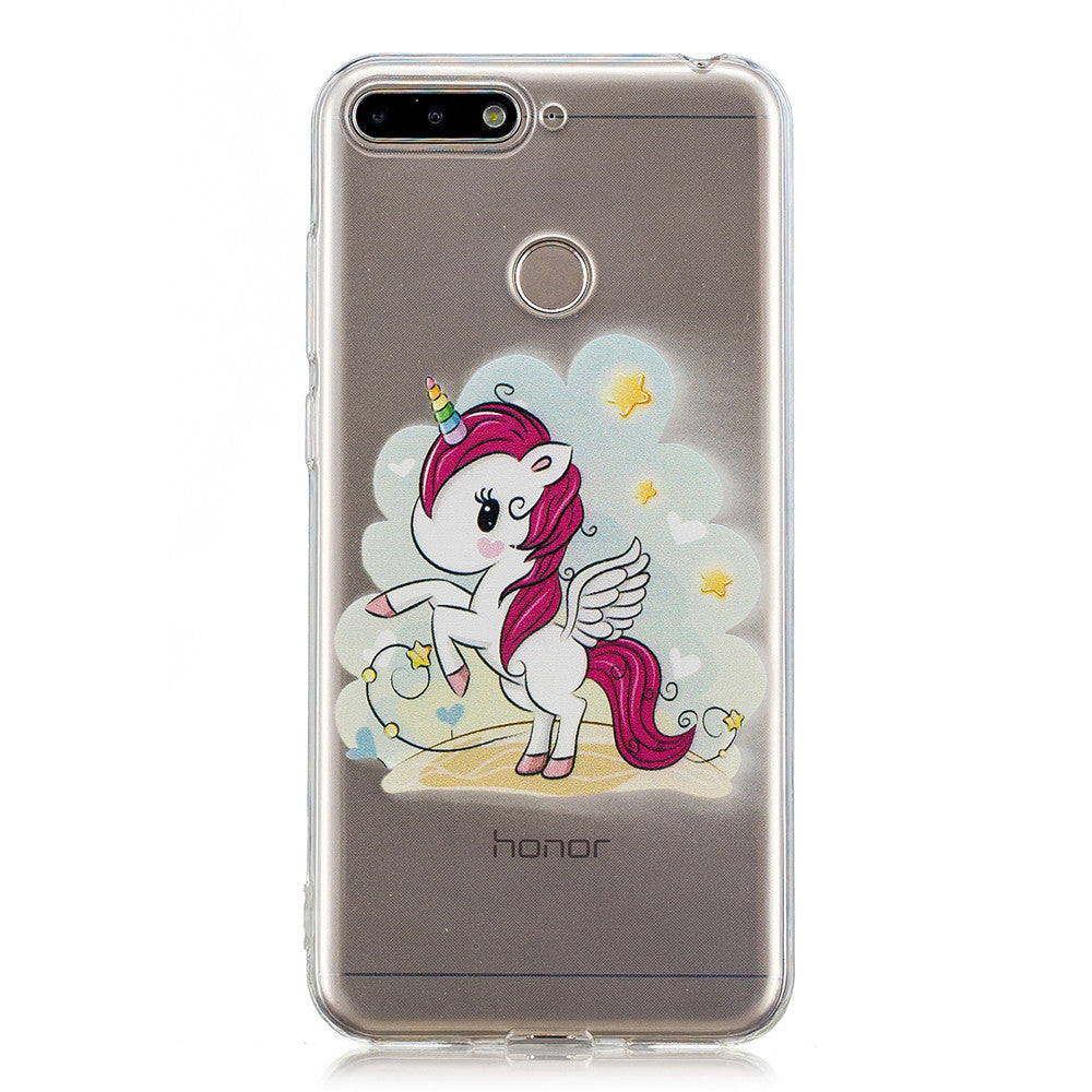 Huawei Honor 7A/Huawei Y6 2018 Cute Pattern Painted TPU Soft Shockproof Case