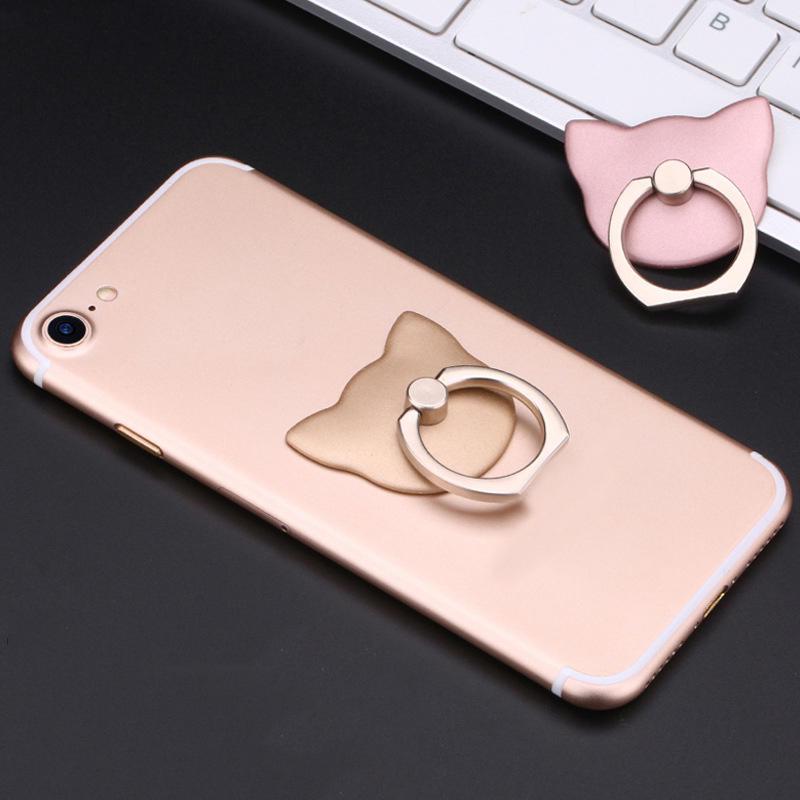 360 Degree Finger Ring Mobile Phone Smartphone Stand Holder Cute Cats Design