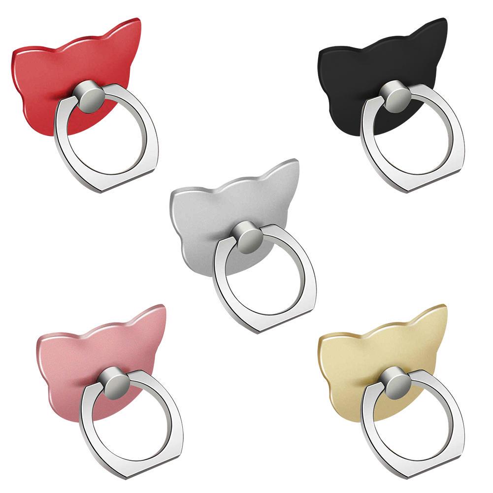 360 Degree Finger Ring Mobile Phone Smartphone Stand Holder Cute Cats Design