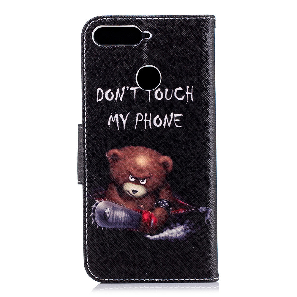 PU Leather Case For Huawei Honor 7A Fashion Colorful Wallet Painted Cover With Stand Card Slot