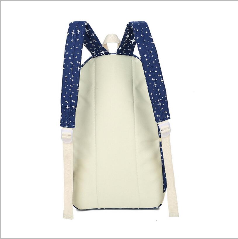 Fashion Star Women Canvas Backpack Schoolbags School For Girl Teenagers Casual Travel Bags Rucksack Cute