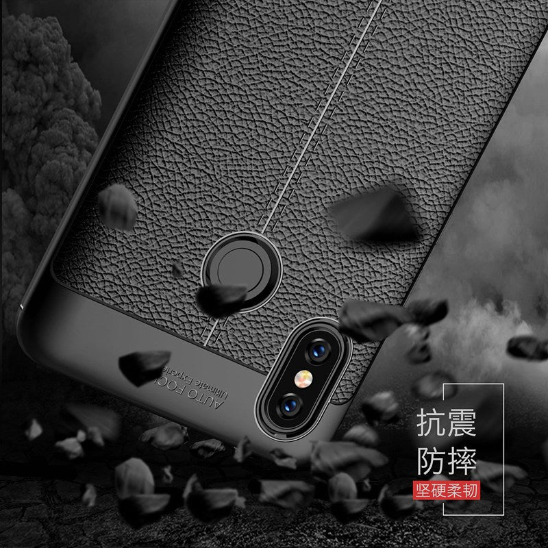Quality Litchi Texture Soft TPU Case for Xiaomi Mi Max 3 Cover Silicone Case for Xiaomi Max 3 Mi Max3 Back Cover