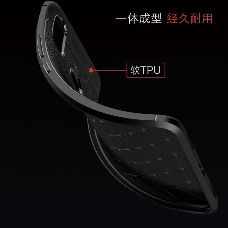 Quality Litchi Texture Soft TPU Case for Xiaomi Mi Max 3 Cover Silicone Case for Xiaomi Max 3 Mi Max3 Back Cover