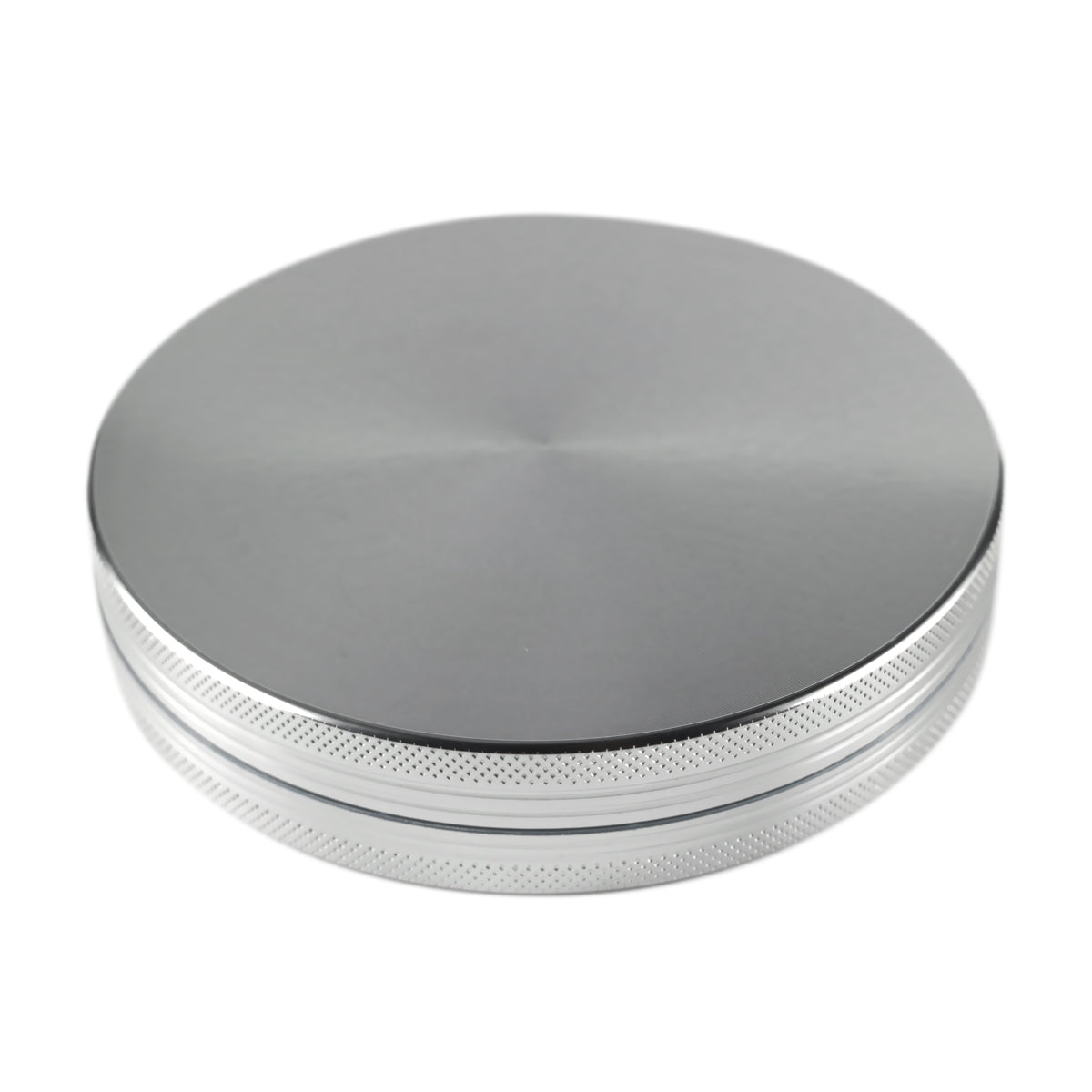 420 100mm Aluminum Grinder 2 Parts Silver Color Herb Grinder