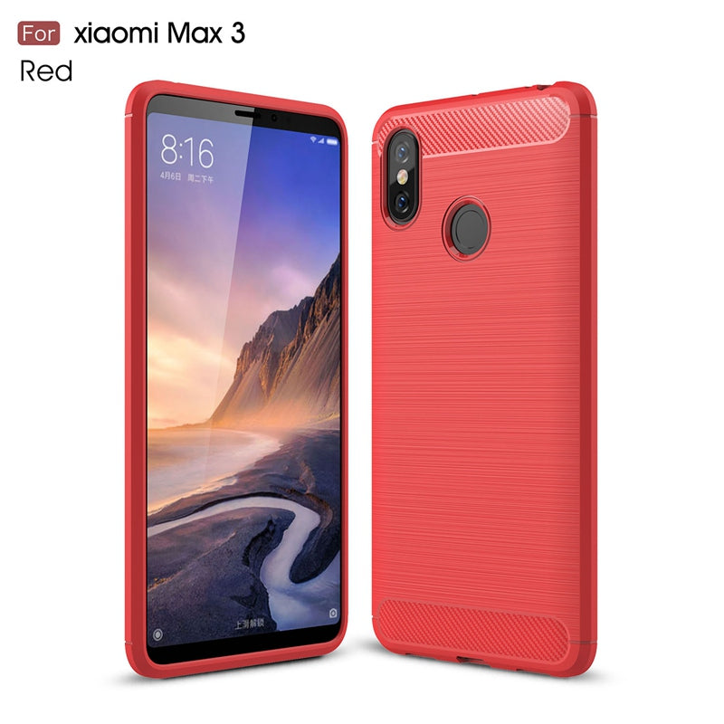 For Xiaomi Mi Max 3 Case Ultra Thin Carbon Fiber Case Soft TPU Cover For Xiaomi Max3 Mi Max3 Phone Cover Case