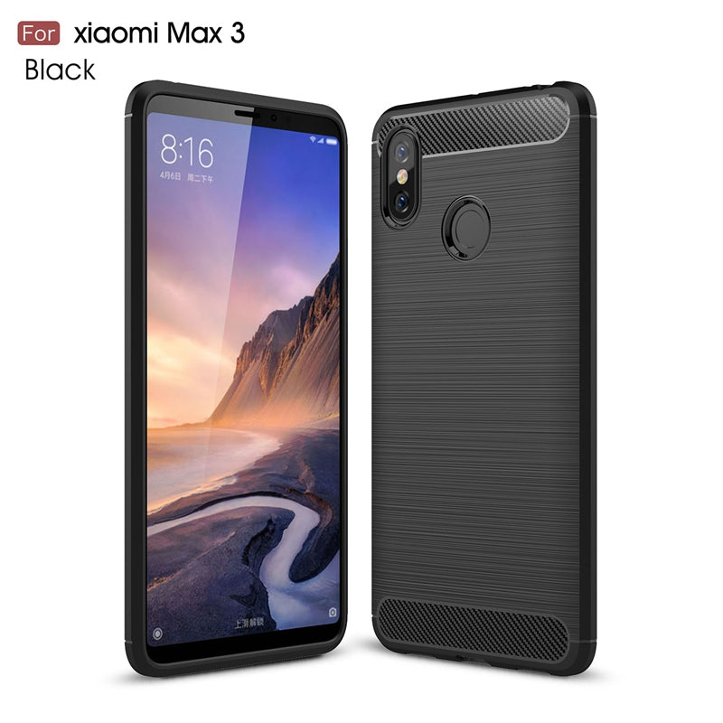 For Xiaomi Mi Max 3 Case Ultra Thin Carbon Fiber Case Soft TPU Cover For Xiaomi Max3 Mi Max3 Phone Cover Case