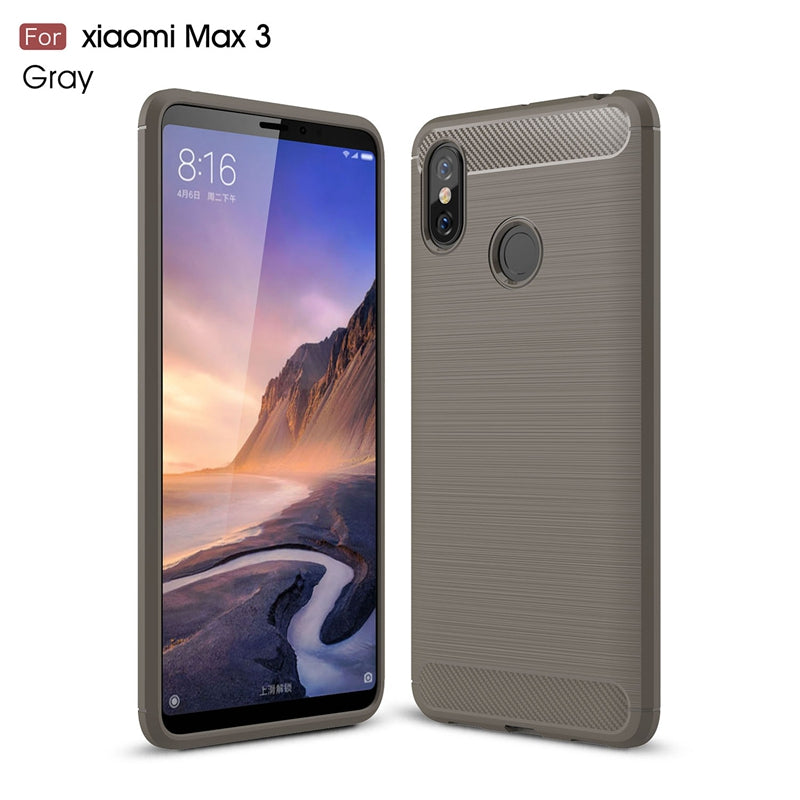 For Xiaomi Mi Max 3 Case Ultra Thin Carbon Fiber Case Soft TPU Cover For Xiaomi Max3 Mi Max3 Phone Cover Case