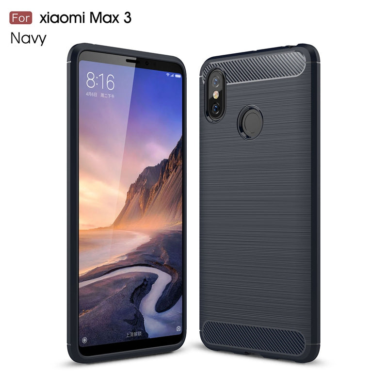For Xiaomi Mi Max 3 Case Ultra Thin Carbon Fiber Case Soft TPU Cover For Xiaomi Max3 Mi Max3 Phone Cover Case