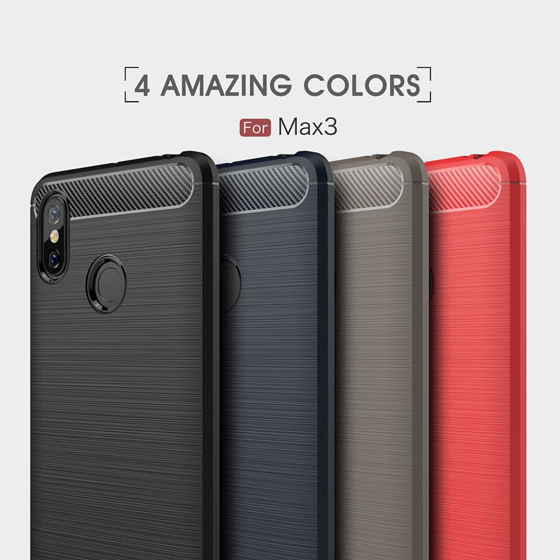 For Xiaomi Mi Max 3 Case Ultra Thin Carbon Fiber Case Soft TPU Cover For Xiaomi Max3 Mi Max3 Phone Cover Case
