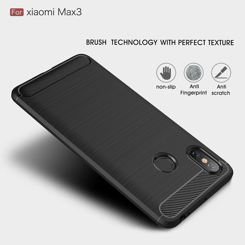 For Xiaomi Mi Max 3 Case Ultra Thin Carbon Fiber Case Soft TPU Cover For Xiaomi Max3 Mi Max3 Phone Cover Case