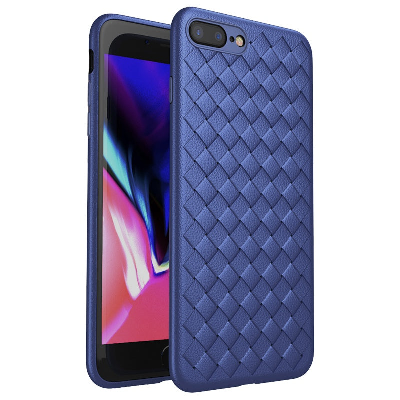 Grid Woven Silicone Case for Apple iPhone 7 8 Plus Luxury Ultra Thin Soft Phone Cases for iPhone 8 4.7/5.5 Back Case
