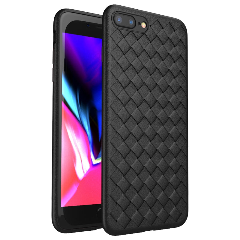 Grid Woven Silicone Case for Apple iPhone 7 8 Plus Luxury Ultra Thin Soft Phone Cases for iPhone 8 4.7/5.5 Back Case