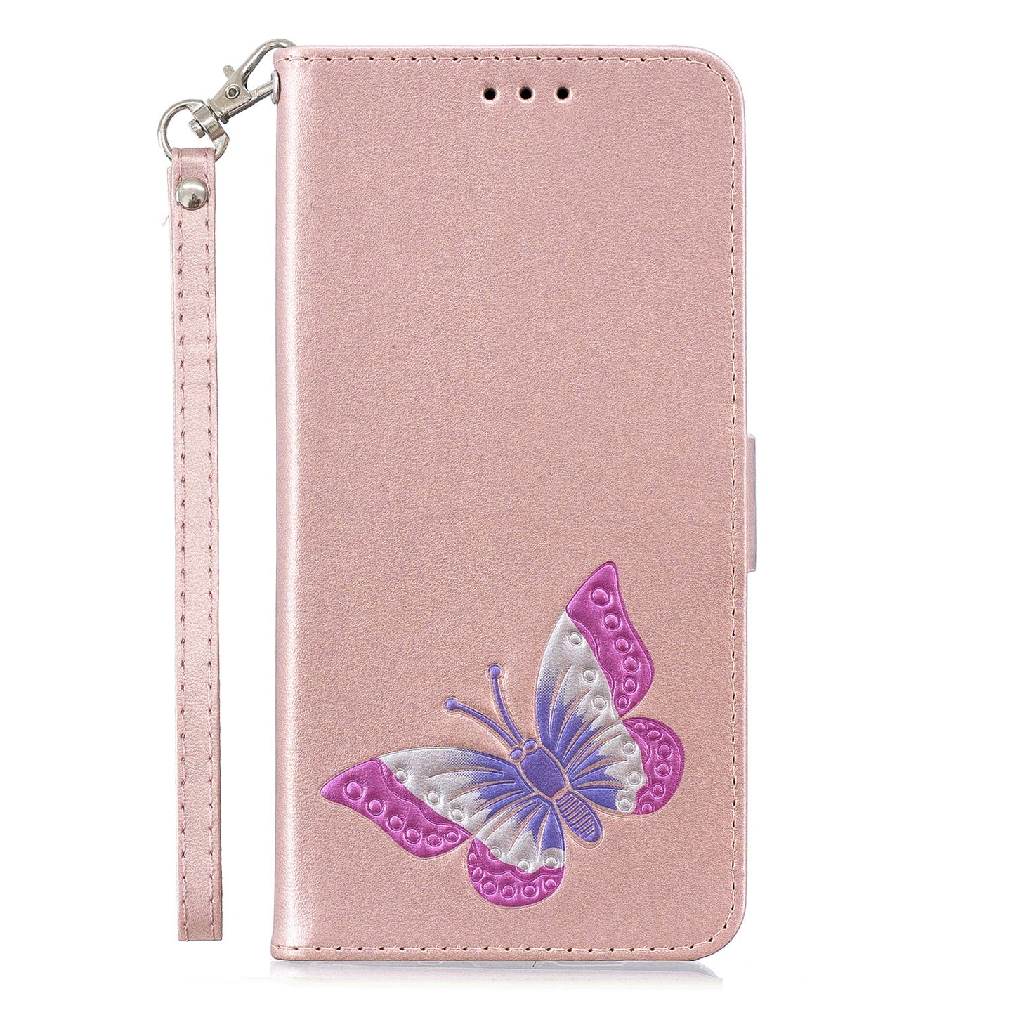 Luxury Leather Cases For Nokia 7 Plus 3D Cartoon Butterfly Flip wallet Phone Case