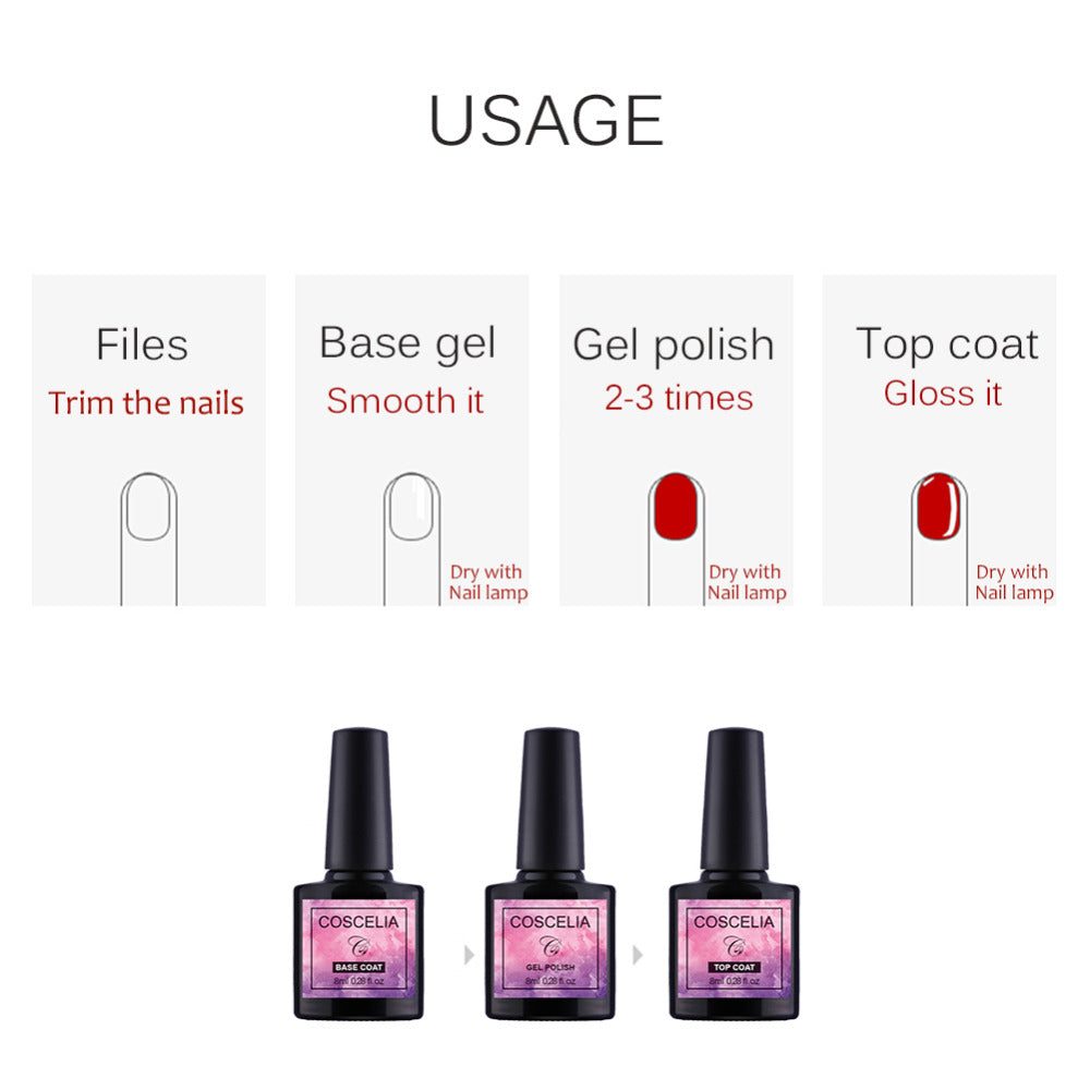 36W Nail Dryer Lamp 10 pcs Nail Polish UV Gel Nail Art Decoration Set