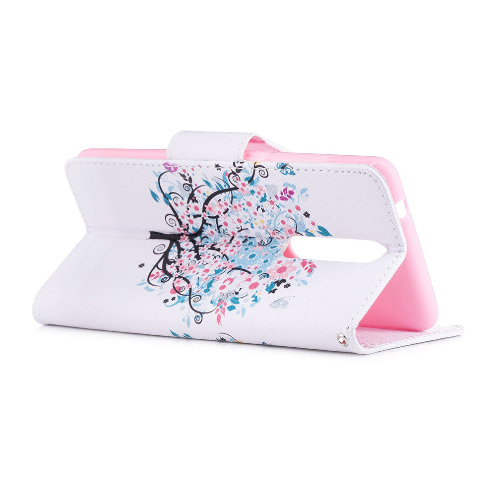 PU Leather Case For Nokia 5.1 2018 Fashion Colorful Wallet Painted Cover With Stand Card Slot