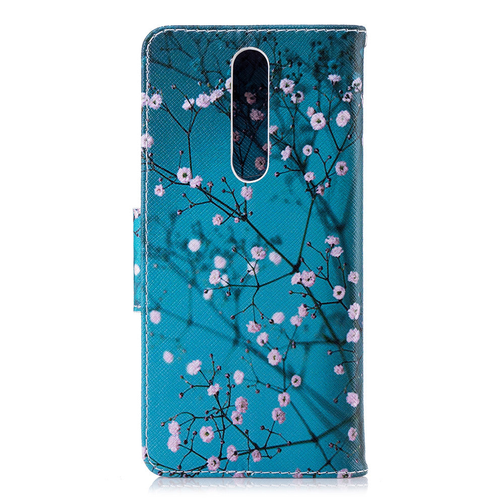 PU Leather Case For Nokia 5.1 2018 Fashion Colorful Wallet Painted Cover With Stand Card Slot