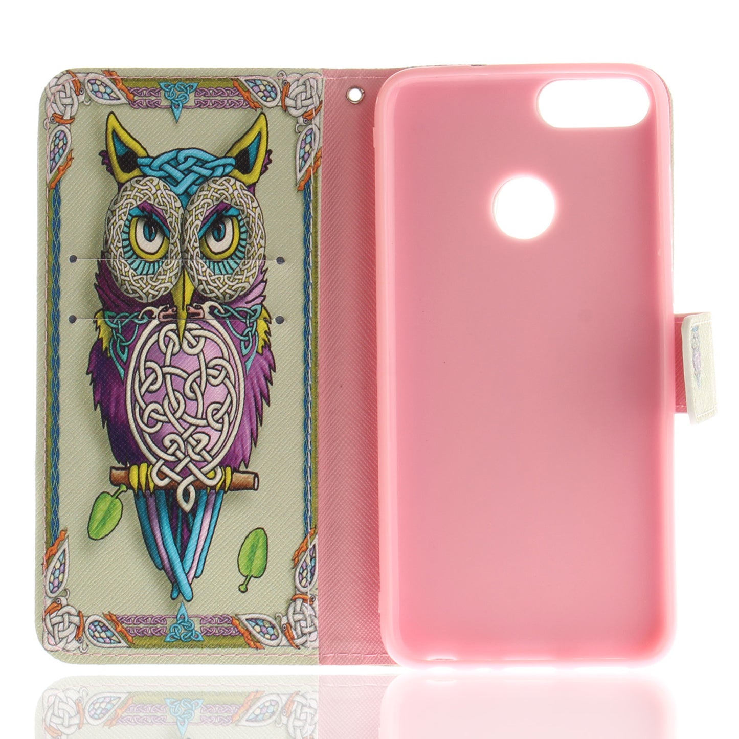 Huawei P Smart/Huawei Honor 9 Lite Phone Case Pattern Printed Flip Magnetic Wallet Card Slot Soft Protective Cover