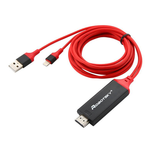 JQIAQ HDMI Converter Adapter 8 Pin HDMI Cable For Iphone 8 7 6 6s Plus