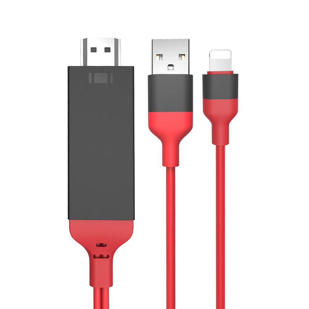 JQIAQ HDMI Converter Adapter 8 Pin HDMI Cable For Iphone 8 7 6 6s Plus