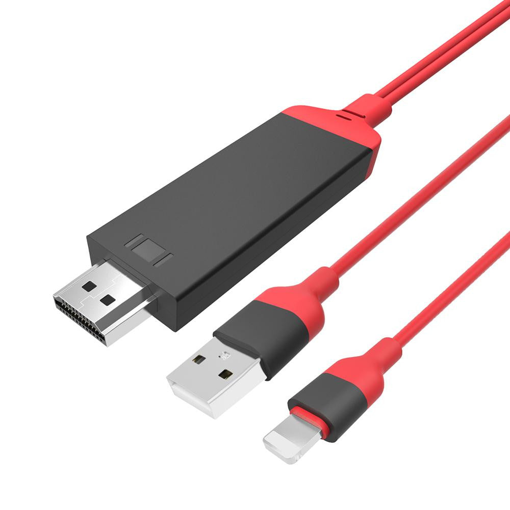 JQIAQ HDMI Converter Adapter 8 Pin HDMI Cable For Iphone 8 7 6 6s Plus