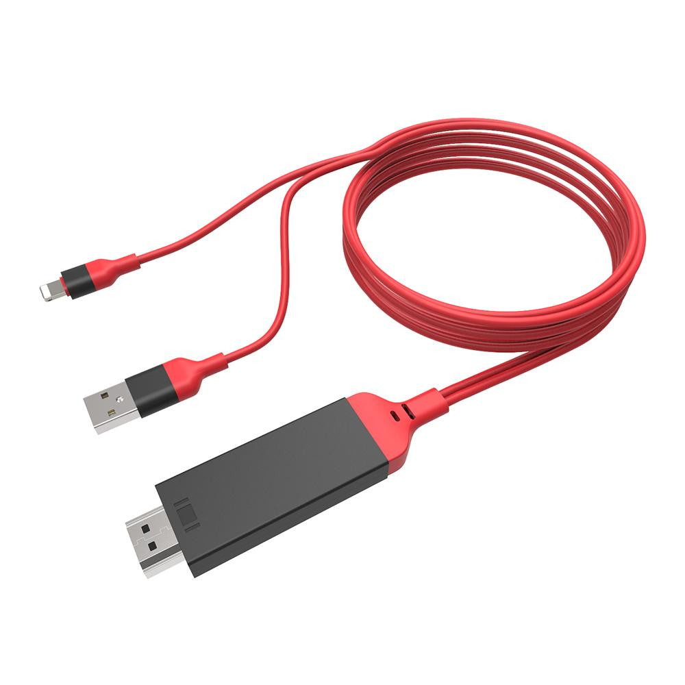 JQIAQ HDMI Converter Adapter 8 Pin HDMI Cable For Iphone 8 7 6 6s Plus