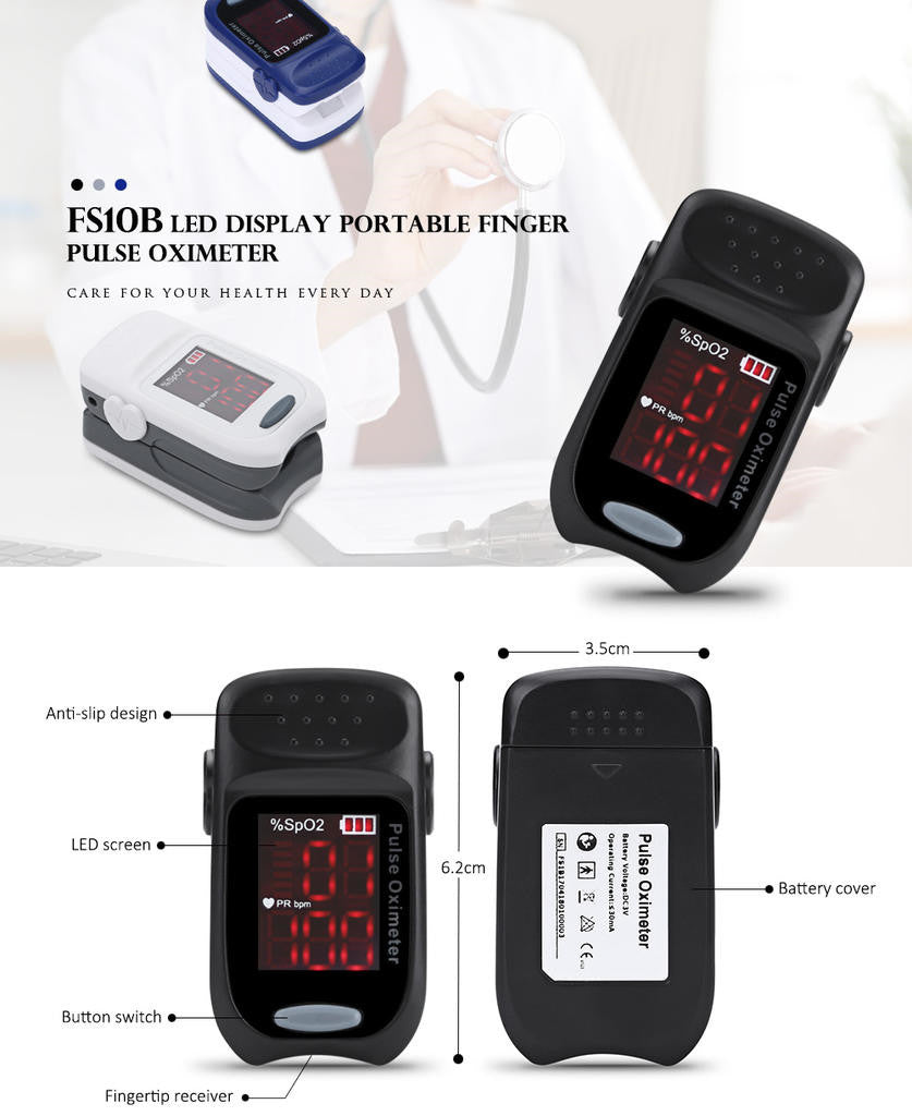 JQIAQ Pulse Oximeter Finger Blood Oxygen Monitor LED Display