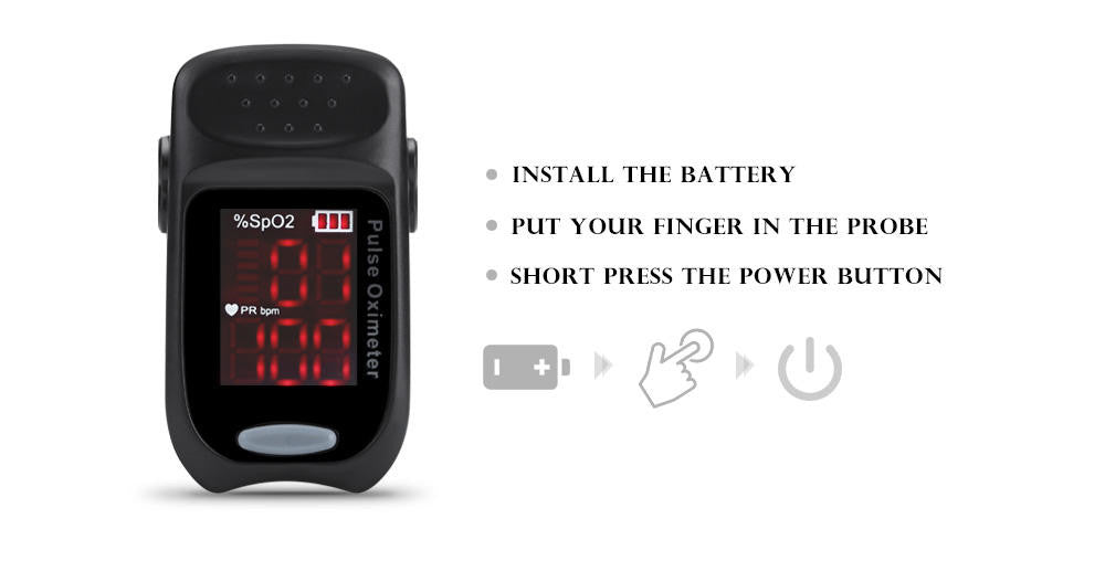 JQIAQ Pulse Oximeter Finger Blood Oxygen Monitor LED Display