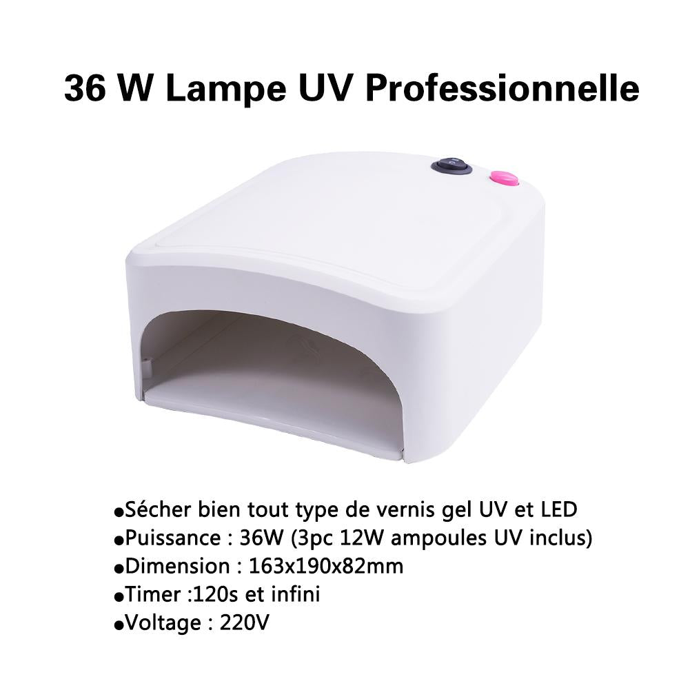 36W LED Nail Lamp 8ML Nail Polish Kit 10 Color Semi Permanent Soak Off Gel  Nail Manicure Set