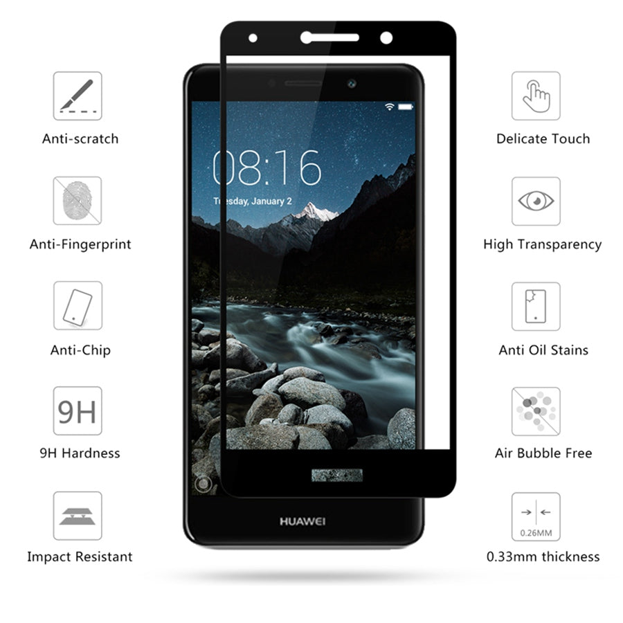 Complete Covering Tempered Glass for Huawei GR5 2017 Honor 6X Full Cover Screen Protector Glass Film for Honor 6X