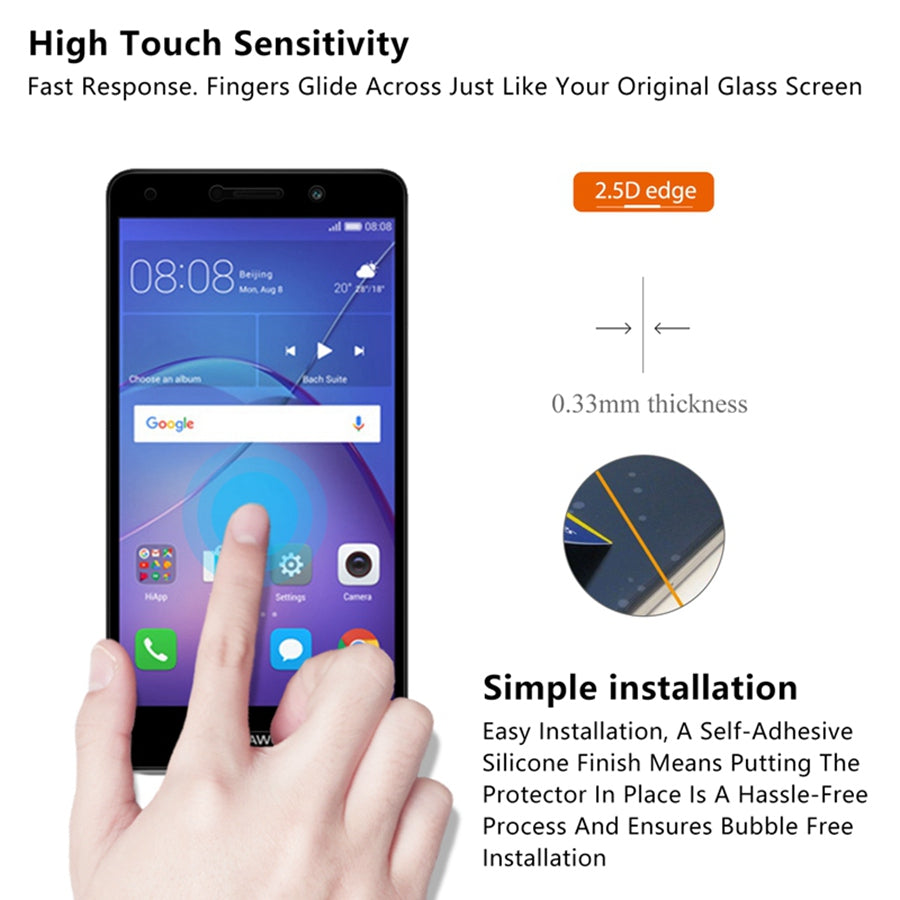 Complete Covering Tempered Glass for Huawei GR5 2017 Honor 6X Full Cover Screen Protector Glass Film for Honor 6X