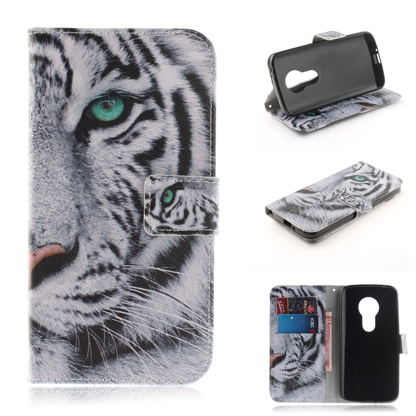 Motorola Moto E5 Play Phone Case Pattern Printed Flip Magnetic Wallet Card Slot Soft Protective Cover