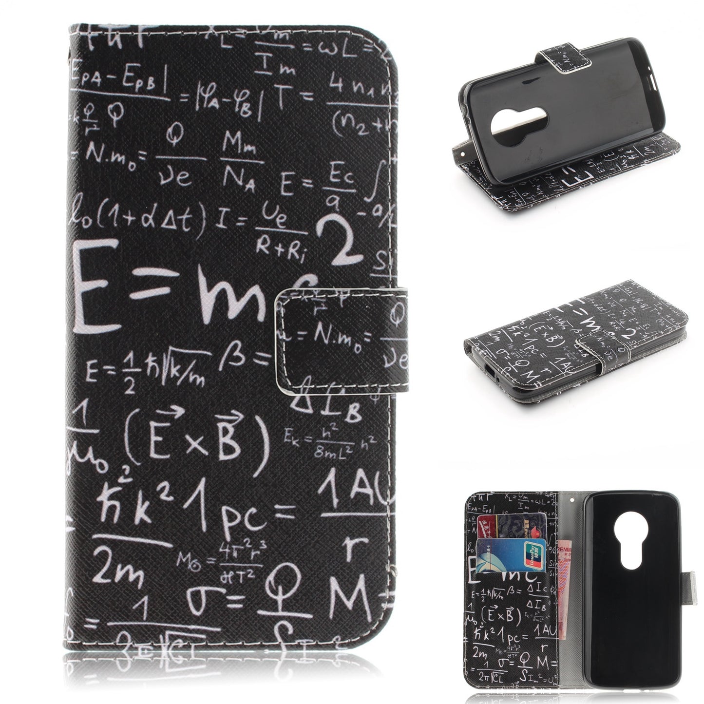 Motorola Moto E5 Play Phone Case Pattern Printed Flip Magnetic Wallet Card Slot Soft Protective Cover