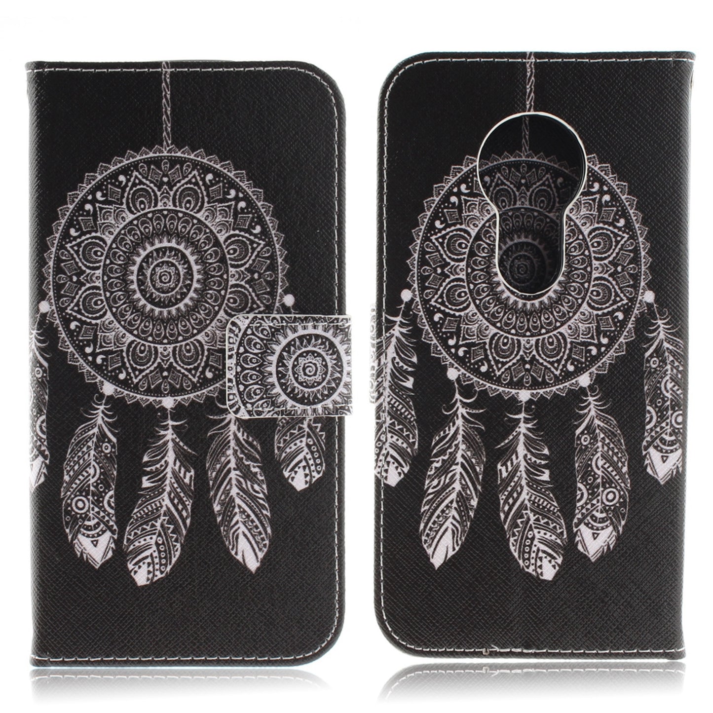 Motorola Moto E5 Play Phone Case Pattern Printed Flip Magnetic Wallet Card Slot Soft Protective Cover