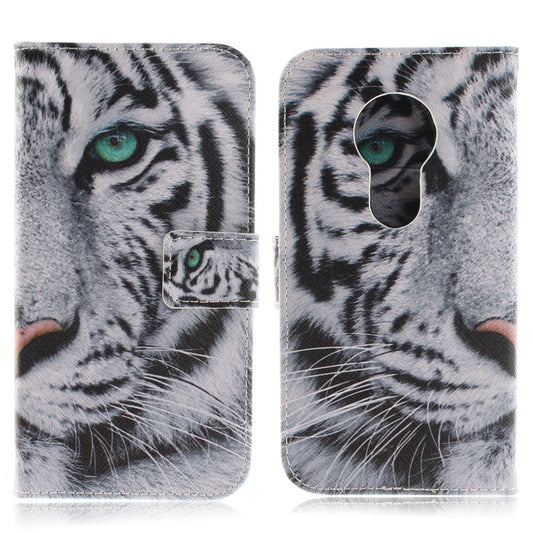 Motorola Moto E5 Play Phone Case Pattern Printed Flip Magnetic Wallet Card Slot Soft Protective Cover