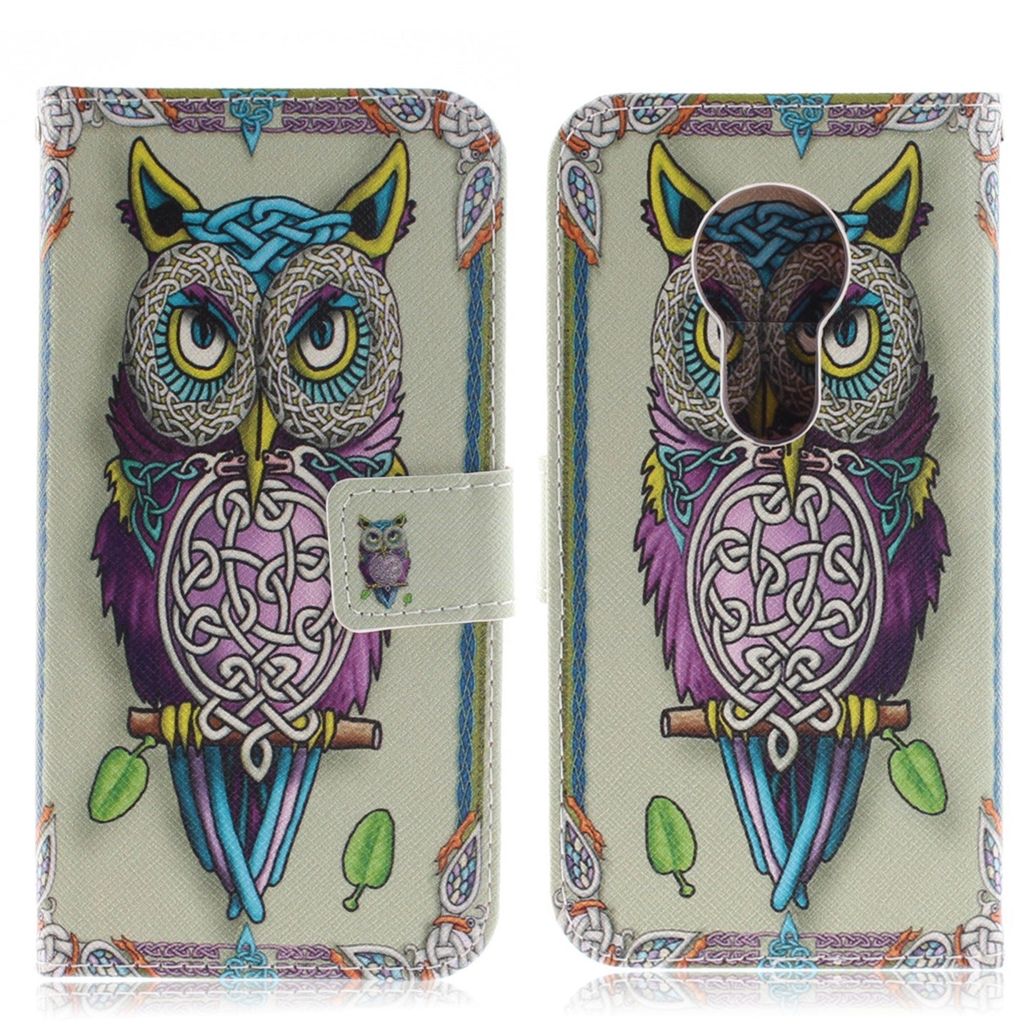 Motorola Moto E5 Play Phone Case Pattern Printed Flip Magnetic Wallet Card Slot Soft Protective Cover