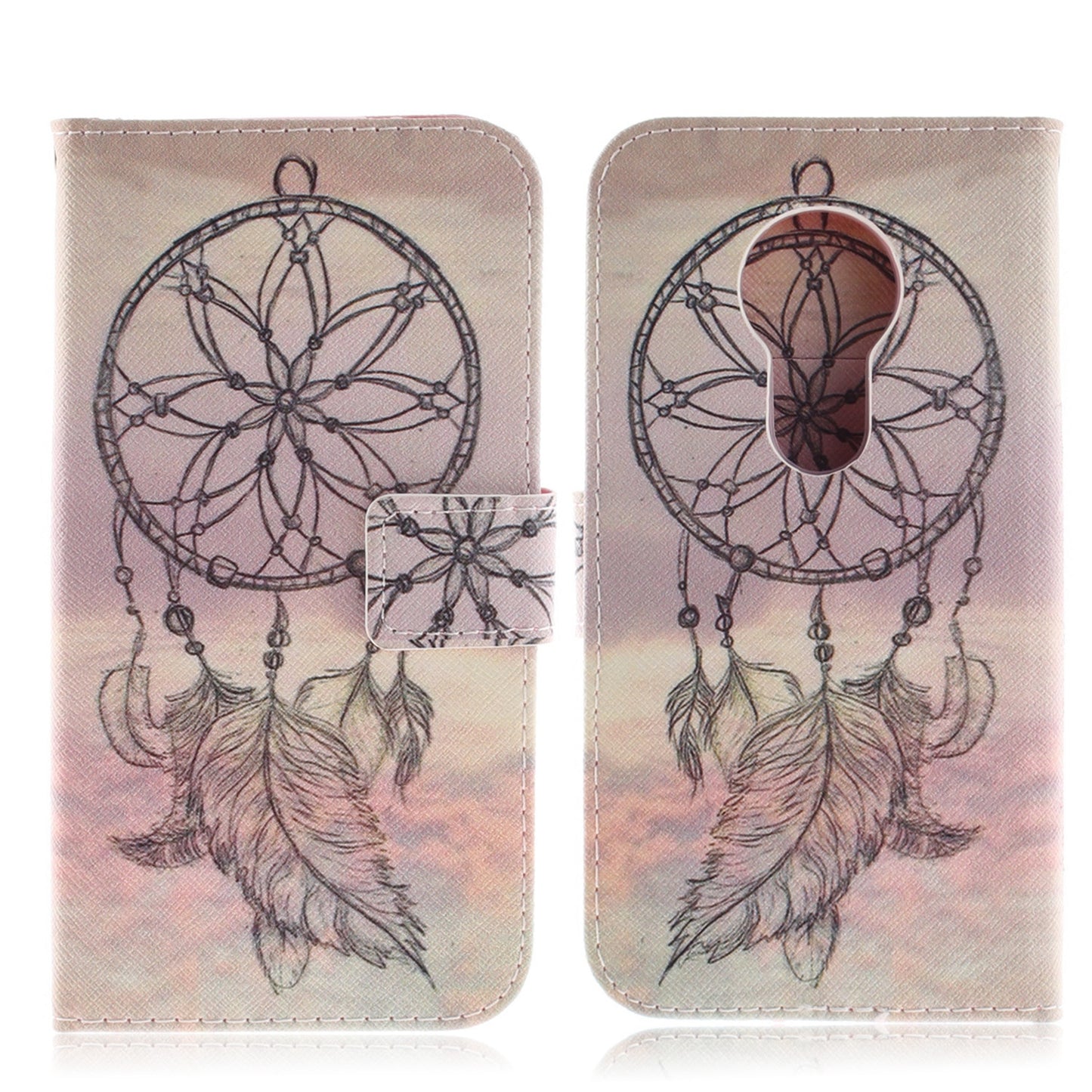 Motorola Moto E5 Play Phone Case Pattern Printed Flip Magnetic Wallet Card Slot Soft Protective Cover