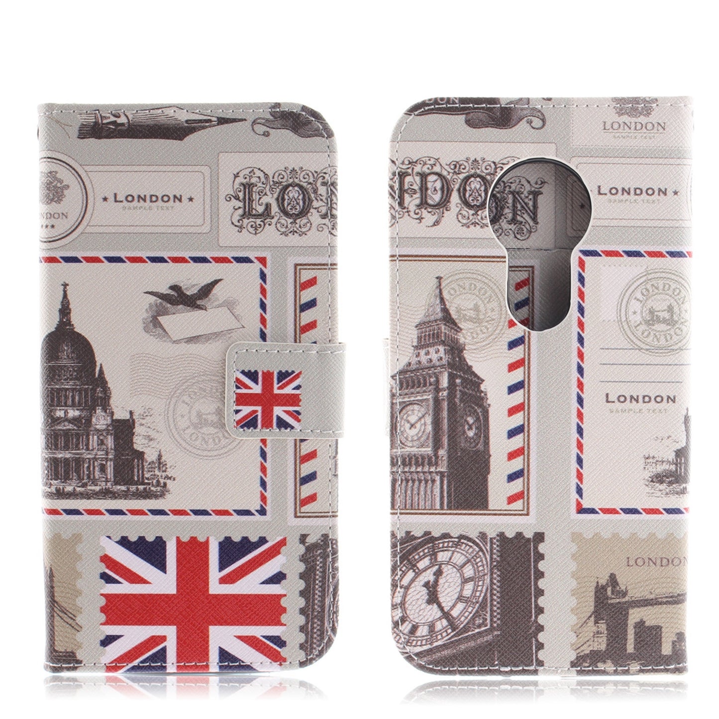 Motorola Moto E5 Play Phone Case Pattern Printed Flip Magnetic Wallet Card Slot Soft Protective Cover