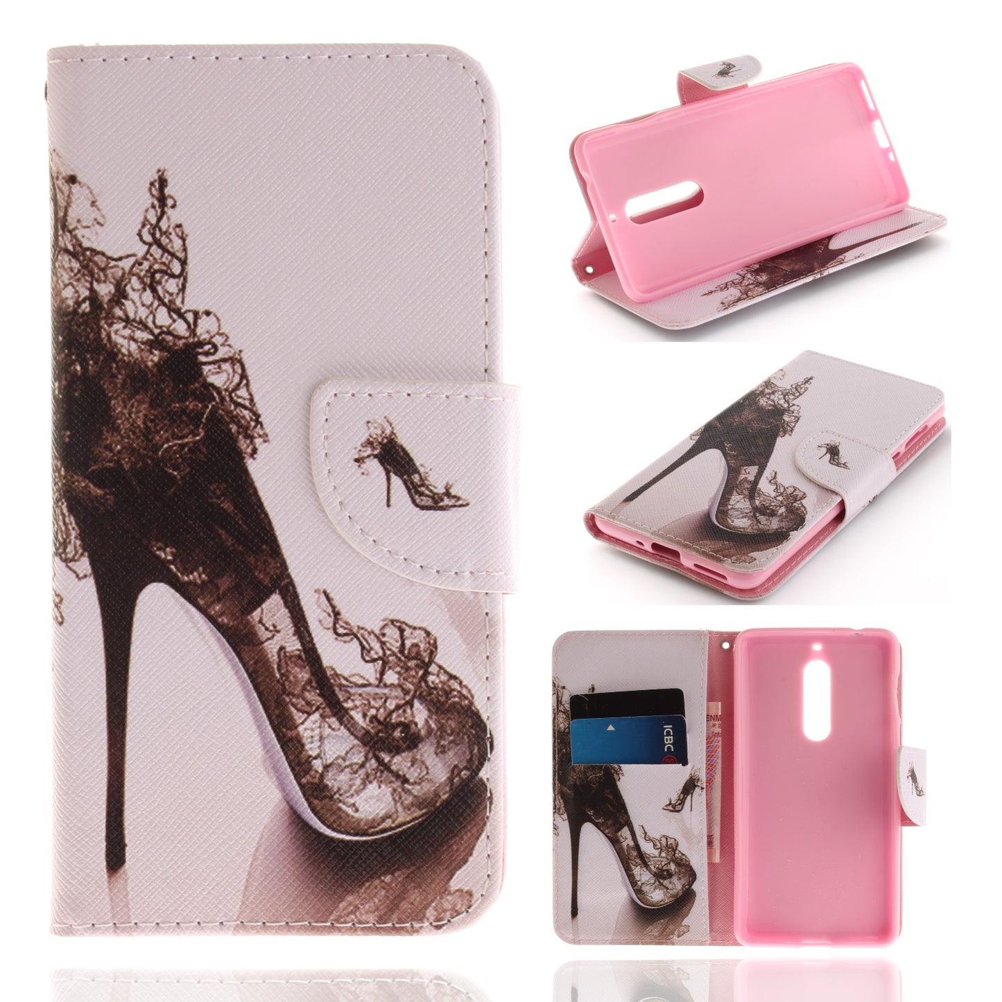 Nokia 5 Phone Case Pattern Printed Flip Magnetic Wallet Card Slot Soft Protective Cover