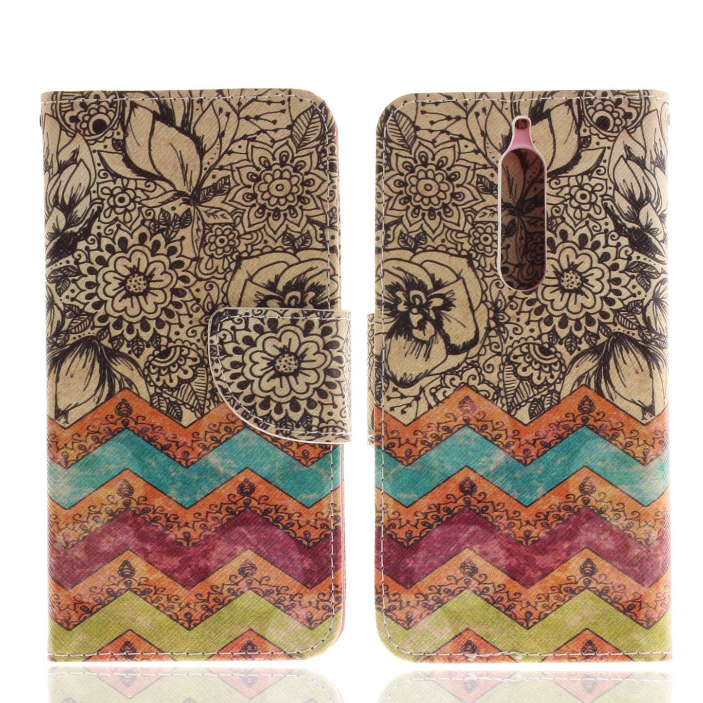 Nokia 5 Phone Case Pattern Printed Flip Magnetic Wallet Card Slot Soft Protective Cover