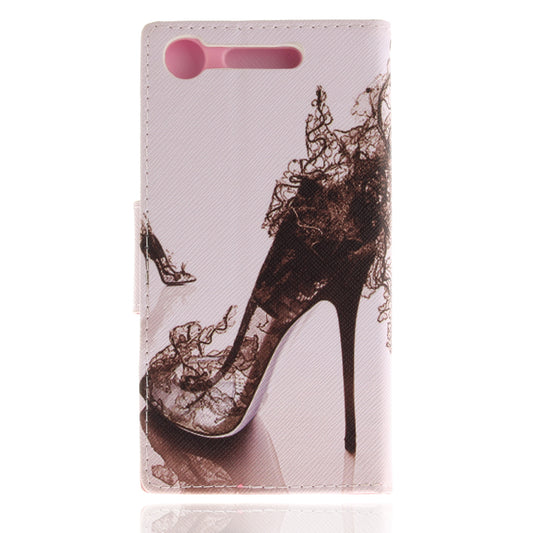 Sony Xperia XZ1 Phone Case Pattern Printed Flip Magnetic Wallet Card Slot Soft Protective Cover