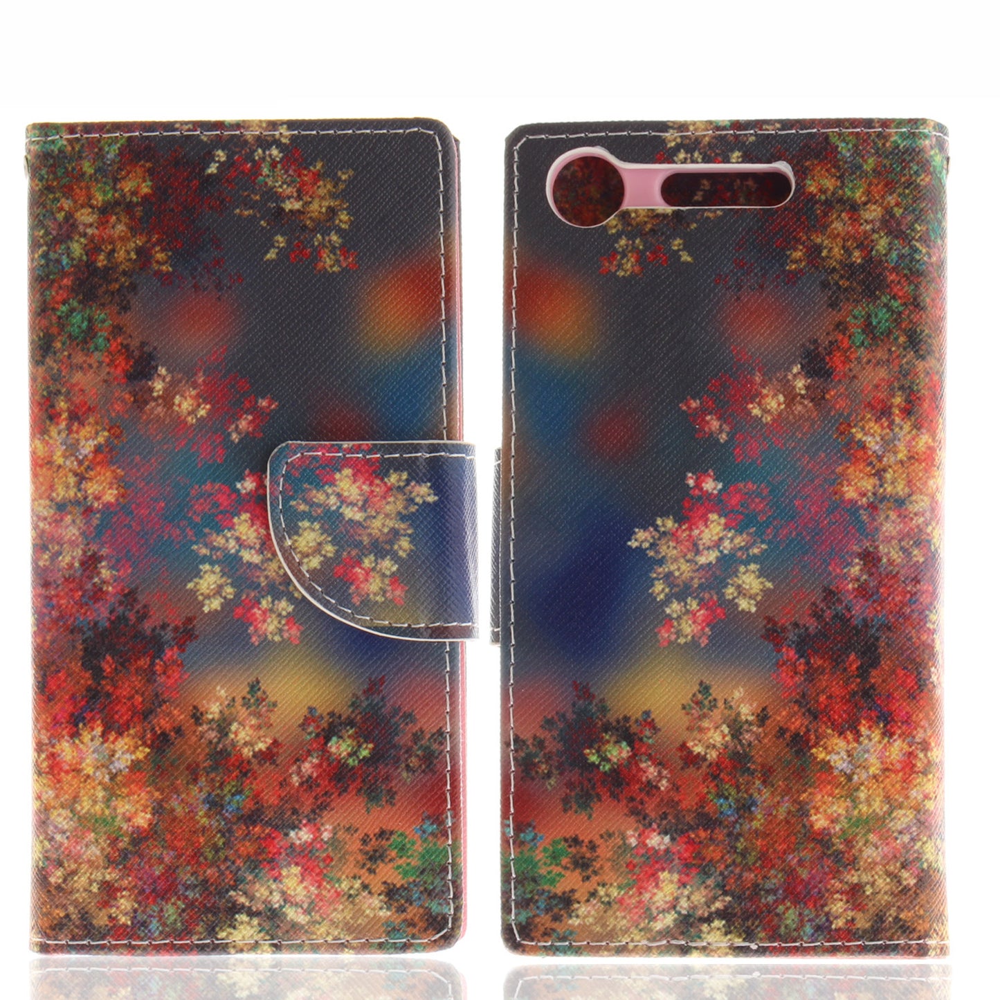 Sony Xperia XZ1 Phone Case Pattern Printed Flip Magnetic Wallet Card Slot Soft Protective Cover