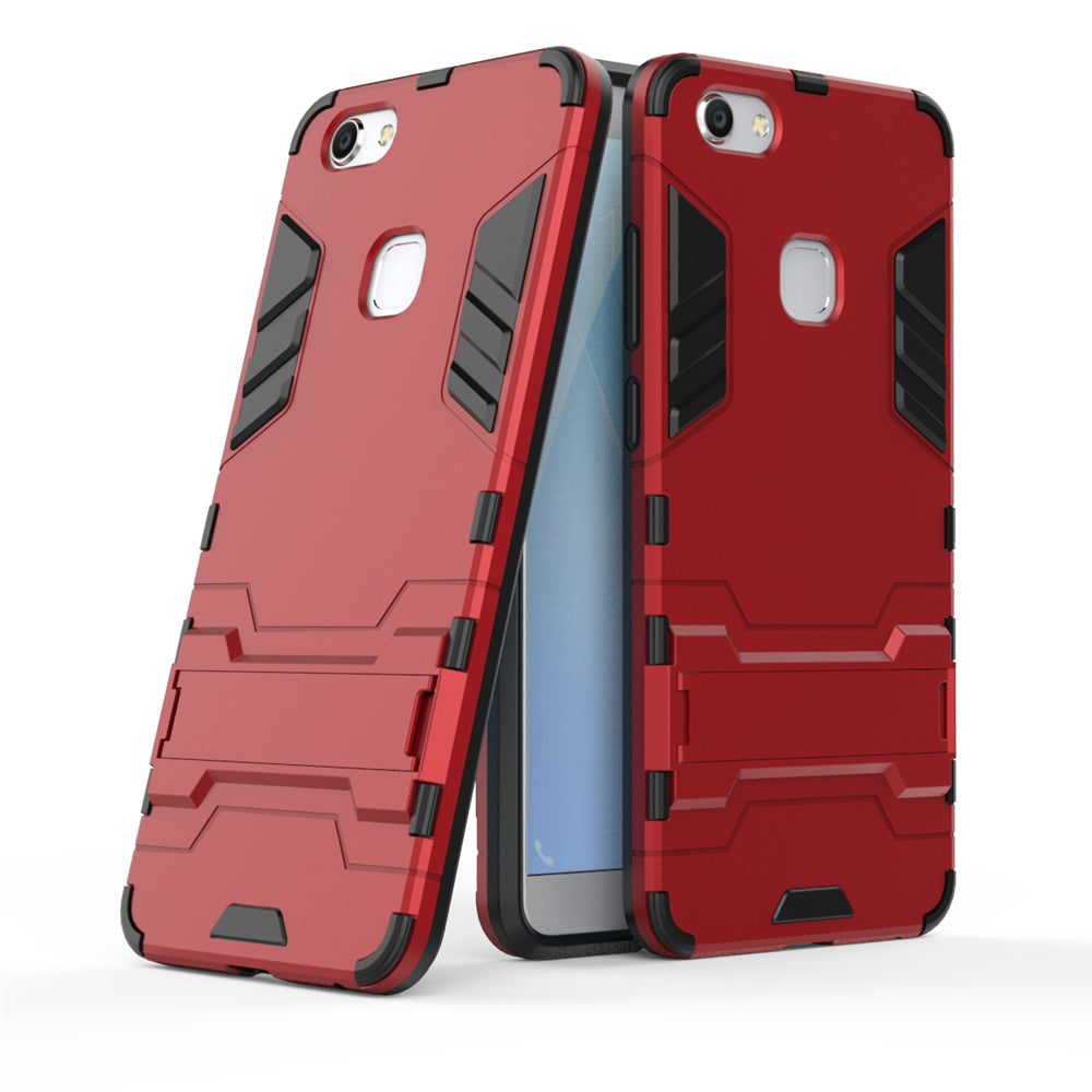 Case with Stand Back Cover Solid Colored Hard PC Material  for VIVO V7 Plus Y79