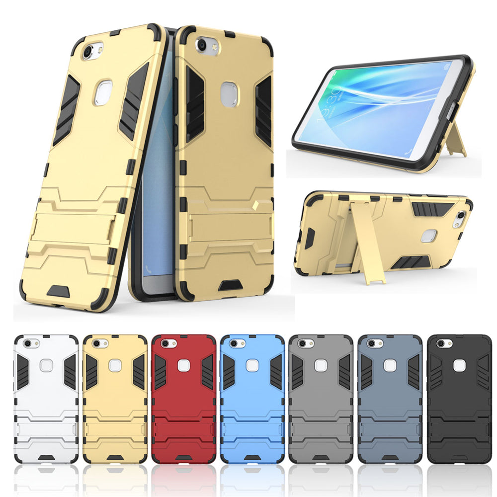Case with Stand Back Cover Solid Colored Hard PC Material  for VIVO V7 Plus Y79