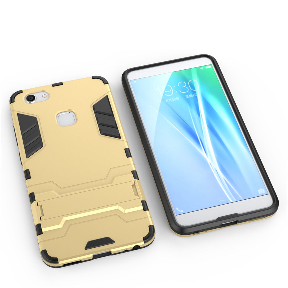 Case with Stand Back Cover Solid Colored Hard PC Material  for VIVO V7 Plus Y79