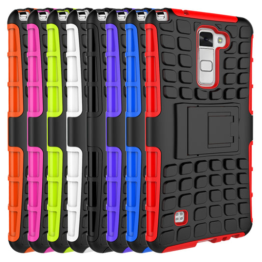 Heavy Duty Dual Layer Shockproof Silicone Phone Protective Case TPU Hybrid Kickstand Cover  for LG stylus2
