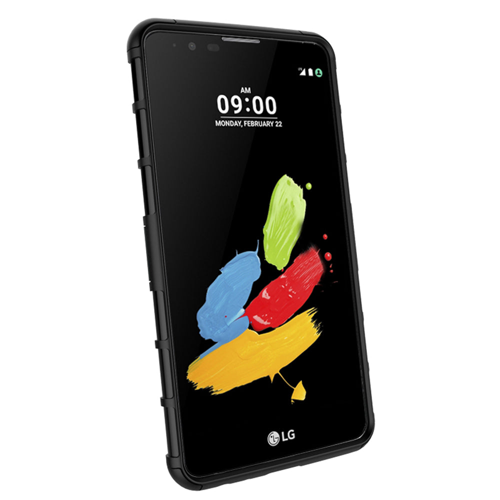 Heavy Duty Dual Layer Shockproof Silicone Phone Protective Case TPU Hybrid Kickstand Cover  for LG stylus2