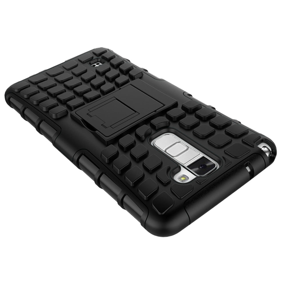 Heavy Duty Dual Layer Shockproof Silicone Phone Protective Case TPU Hybrid Kickstand Cover  for LG stylus2