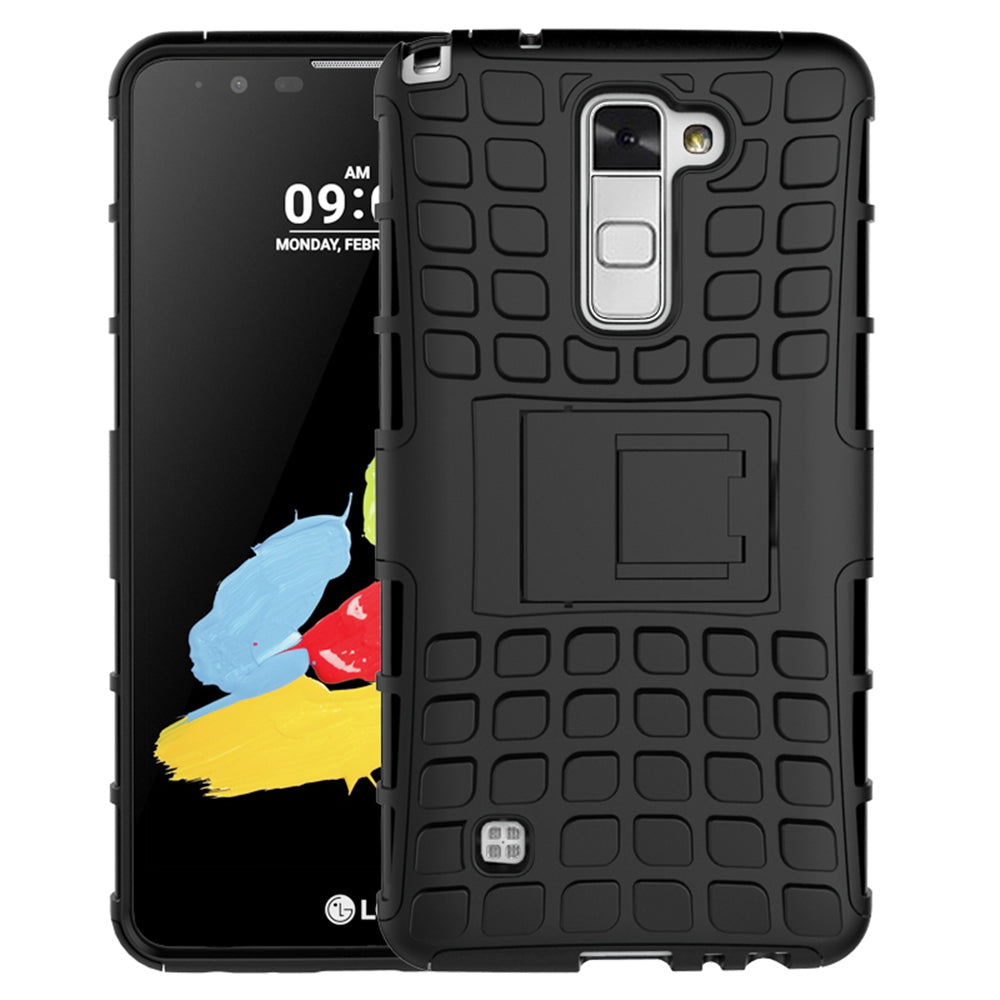 Heavy Duty Dual Layer Shockproof Silicone Phone Protective Case TPU Hybrid Kickstand Cover  for LG stylus2